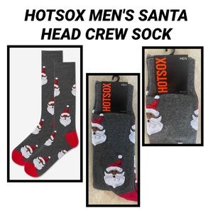 HOTSOX MEN'S SANTA HEAD CREW SOCK